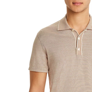 เสื้อโปโลสีพีชอ่อนแบบ OEM สั่งทำพิเศษสำหรับผู้ชาย/เด็กชาย ผ้าฝ้าย 100% คุณภาพสูง ผ้าปิเก้ รุ่นใหม่ล่าสุด - Product Image 5
