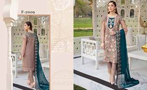 Costumes en coton d'exportation pakistanaise Shalwar Kameez brodés de haute qualité pour adultes - Product Image 3