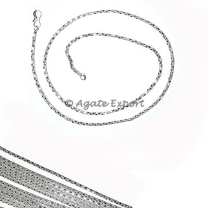 Cadena de cobre Chapado en plata para joyería, suministro de accesorios de cadena en nidia - Product Image 1
