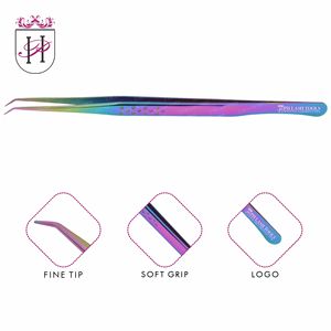 New Arrival Slim Str 6mm 45deg Eyelash Extension Tweezer in Multi Color Private Label, New Model Stainless Steel Eyelash Tweezer - Product Image 6
