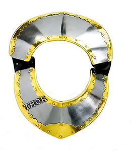 Armor Gorget-Placa de cuello de calibre 18, Armadura de guerrero oscuro de acero, Protector de cuello, totalmente funcional, Caballeros Templarios, cruzados, diseño de latón - Product Image 3