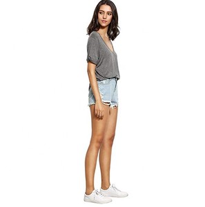 New arrival <b>top</b> quality women's blank cotton Summer Short Sleeve Loose Casual T-Shirt - Product Image 3