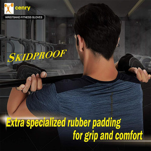 Gants de fitness en cuir unisexe avec poignet protégeant la paume de la main pour l'entraînement en salle de sport - Product Image 3