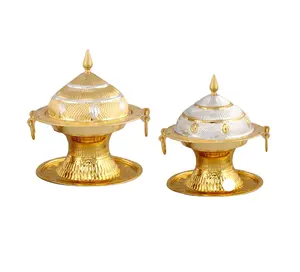 Gold and Silver Plated Brass Metal Date Bowls kulture box Solid brass table Decor Serving bowl Direct from The Manufacturer