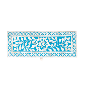 Incrustación de hueso decorativa, caja Rectangular hecha a mano, de diamantes con incrustaciones de hueso a precio asequible - Product Image 2