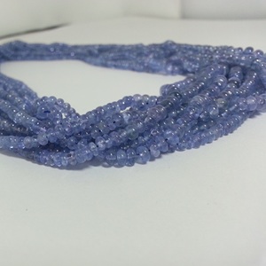 3mm 4mm 5mm Tanzanite naturelle lisse Rondelle perles de pierres précieuses Strand Strand Semi Precious pour la fabrication de bijoux Collier Bracelet - Product Image 3