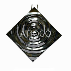 Sculpture murale décorative rectangulaire en aluminium coulé au sable, design contemporain, lavable - Product Image 1