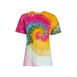 Offre Spéciale de qualité supérieure femmes nouvelle conception t-shirt imprimé tie dye respirant chemises à manches courtes - Product Image 1