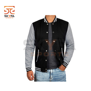 Vestes de baseball en cuir sur mesure pour hommes, taille plus, style lettreman, veste de rue - Product Image 3