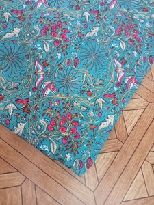 Ấn Độ Màu Xanh In Vải Jaipur In Bông Chạy Hoa Vải Thuốc Nhuộm Tay Màn Hình In Chạy Vậ<span class=keywords><strong>t</strong></span> Liệu - Product Image 5