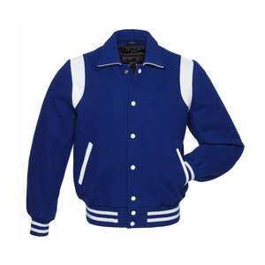 2025 tourner vers le bas dernière veste personnalisée avec des panneaux d'épaules en cuir de mouton souple sport Baseball veste hommes Letterman fabricant - Product Image 3