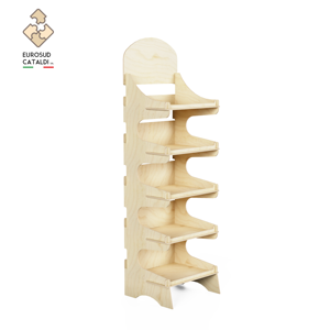 Incredibile mostra in legno Made in Italy betulla altezza 175 cm per negozi e supermercati - Product Image 1