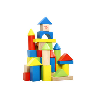 Ensemble de blocs de construction en bois éducatifs classiques TOOKY TOY 50 pièces pour les tout-petits - Product Image 1