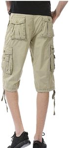 Pantalones cortos largos de algodón para hombre, Shorts Cargo con bolsillos múltiples, informales, de verano - Product Image 5