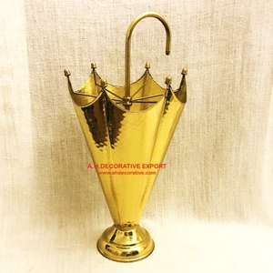 Parapluie Design martelé de haute qualité, 1 pièce, support de décoration en métal or plaqué or pour la maison et le bureau - Product Image 2