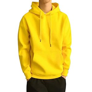Sudadera con Capucha Acolchada para Hombre de Alta Calidad, Diseño Personalizado, Forro Polar, Bordado, Patrón Sólido, Cuello Forrado, 100% Algodón, Invierno - Product Image 1
