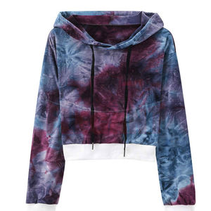 เสื้อฮู้ดลำลองสำหรับผู้หญิง แขนสั้น สำหรับฤดูหนาว คุณภาพสูง ดีไซน์ทันสมัย ปักลายอย่างประณีต คอฮู้ด  รับสั่งทำสีและโลโก้ - Product Image 3