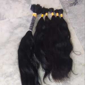 Templo DEL SUR DE LA India, Remy virgen puro, cabello crudo ondulado sin procesar, tejido humano, cabello indio natural a granel - Product Image 1