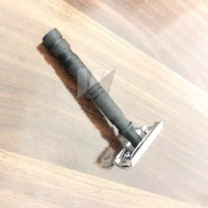 มีดโกนหนวดแบบมีขอบตรงสีดำสำหรับผู้ชายมีใบมีดคู่สำหรับใช้ใต้วงแขน - Product Image 6