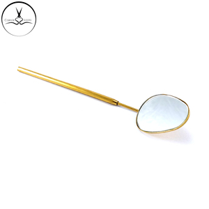 ซีซาร์อุปกรณ์ต่อขนตาแบบกระจกและแหนบสแตนเลสหลายสีทองสีน้ำเงินสีชมพูสีดำ - Product Image 4