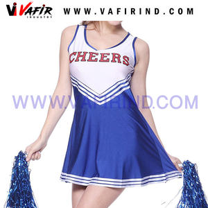 Uniforme de pom-pom girl personnalisé, hauts pour filles, short court, manches courtes, vente, spandex, coton, polyester, nylon, rayonne, latex - Product Image 6