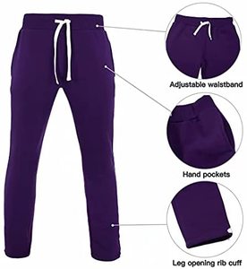 ชุดวอร์มแบบมีฮู้ดหนาหนาหนาสำหรับผู้ชาย,ชุดวอร์มแบบสวมศีรษะสำหรับฤดูใบไม้ร่วงและฤดูหนาวหนา2ชิ้นจำหน่ายโดย Plain Bulk - Product Image 5