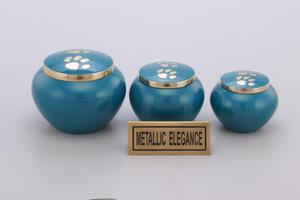 Élégance Métallique : Urne funéraire pour animaux de compagnie, style américain, avec empreinte de patte, en métal, taille personnalisable, vente en gros, fournitures funéraires directes - Product Image 3