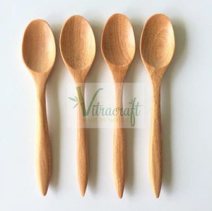 Cuchara de madera marrón Bay 100% Cucharas para servir con características naturales Seguro de usar - Product Image 3