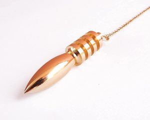 Karnak 4 Anneaux de Guérison Pendules en Métal pour Divination Acier Cuivre Pendule Haute Énergie Pendule de Muntaha Agate - Product Image 3