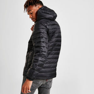 OEM personalizado de invierno de los hombres llano corto burbuja acolchada abajo chaqueta con bolsillo trasero abajo chaqueta - Product Image 4