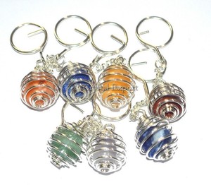 Get Mix Crystals Tumbled Cage <b>Keyring</b> | Mix Crystals Tumbled Cage <b>Keyring</b> Online - Product Image 1