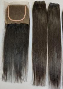 Extensiones de cabello humano con encaje Frontal y cola de caballo, 100% Natural, liso, HD, 4x4, marrón claro, 5x5 - Product Image 6