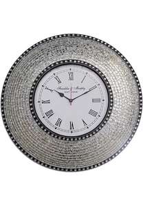 Horloge murale de luxe en mosaïque, miroir en verre, décoration de la maison, qualité supérieure - Product Image 6