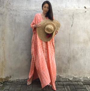 Cravate teint à la main, pour femmes, Kaftan, tenue longue de styliste, Miami, nouvelle collection été - Product Image 2