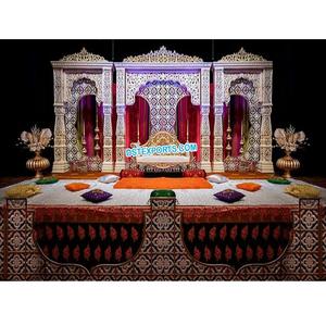 De estilo Bollywood Sangeet etapa evento Decoración elegante Sangeet noche ceremonia etapa de decoración de Bollywood Mehndi Sangeet etapa de configuración - Product Image 1
