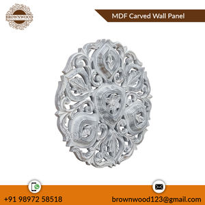 Panel de pared redondo de madera MDF tallado a mano antiguo de doble tono de calidad superior para decoración y regalos, uso directo de fábrica - Product Image 4