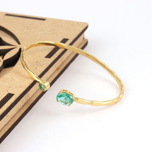 Pulsera de diseño de martillo de cuarzo para chicas, brazalete personalizado de diseño chapado en oro/plata - Product Image 3