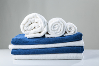 Serviettes de toilette en coton 100% tissé teint en fil, écologiques, super douces, pour usage domestique, séchage rapide, couleur personnalisée, taille adulte, fabriquées en Inde