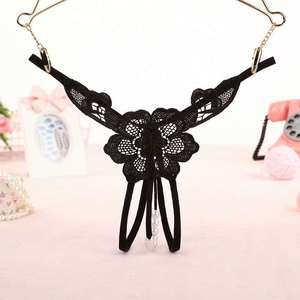 All'ingrosso a buon mercato da donna mutandine di pizzo satinato Sexy mezza Slip <span class=keywords><strong>perizoma</strong></span> con controllo della luce e decorazione del foro - Product Image 5