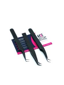 Professionnel 45 degrés noir Plasma 90 degrés Extension de cils pince à épiler Volume de botte en acier inoxydable Logo personnalisé outils de beauté - Product Image 3