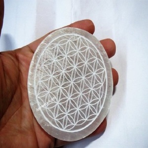 ถาดรองแก้วหินโมรา aameena แบบโบราณแผ่นหินอัญมณีคริสตัลแกะสลักจากธรรมชาติ - Product Image 3