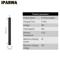 Iparwa Baterai Lithium Skuter Elektrik, untuk Baterai Skuter 36V 5Ah 6,4 Ah