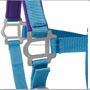 Licou de cheval en Nylon rembourré, fait à la main, de haute qualité, avec housse en satin, couleur turquoise riche, 1 pièce - Product Image 2