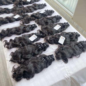 Double Drawn Raw Hair Weave, Brazilian Raw Virgin Cuticle Aligned Hair Bundles,Cambodian Virgin Human Hair Extensions - Product Image 3