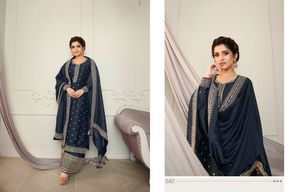 Keeyara-Conjunto de tela de algodón con bordado pesado, conjunto de tela con bordado pesado, Kurta, sharara y dupatta, salwar, kameez - Product Image 2