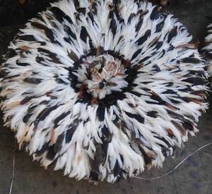 Juju hat en plumes de bordeaux coiffe murale en verre Art déco pour décoration de maison ou de bureau - Product Image 4