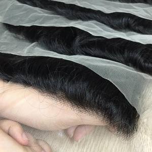 EXTENSION de cheveux humains Remy avec dentelle transparente nouée à la main, de haute qualité, vierges, vietnamien, au prix de gros - Product Image 5