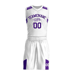 Ensemble maillot et short de basket-ball respirant fabriqué au Pakistan Maillot sans manches col en V sublimé en 3D avec logo personnalisé de grande taille - Product Image 1