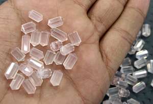 Alta calidad, 5 piezas, forma de lápiz facetado rosa, piedra preciosa de cuarzo rosa para joyería, pulsera, collar, impresionante para un aspecto Natural - Product Image 4