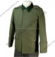 Manteau long imperméable personnalisé en tissu 100% laine, uniforme pour hommes et femmes, respirant, style allemand de la Seconde Guerre mondiale